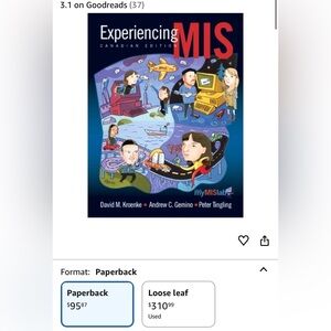 Experience MIS Canadian edition Paperback Book for business